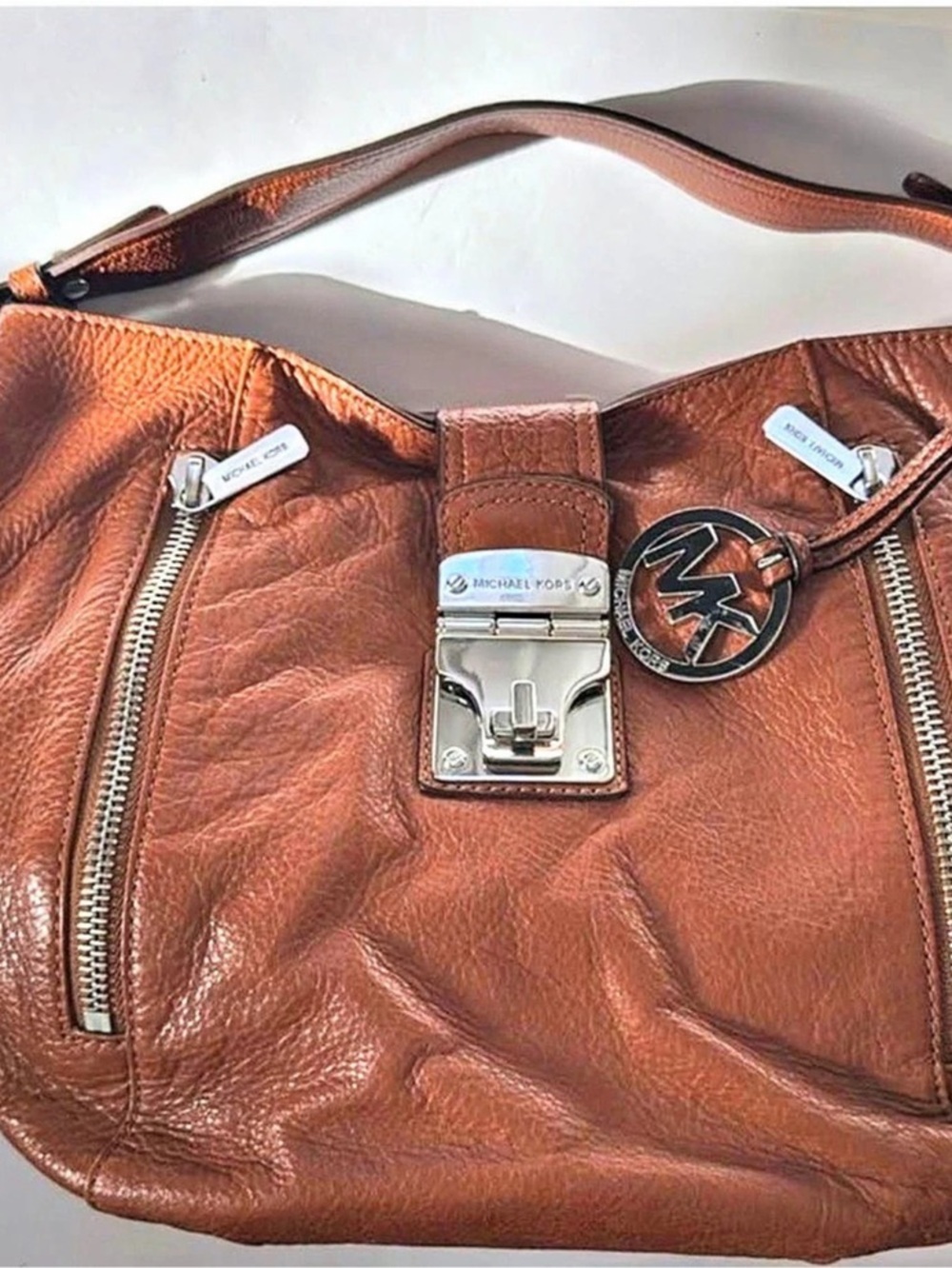 Michael Kors Leather-Look Hobo Bag in Brown